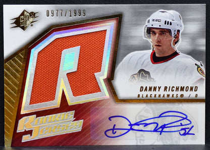 2005-06 SPx Rookie Jersey Auto Richmond Blackhawks RC Auto 0977/1999 Jersey 9640