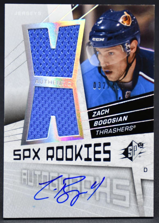 2008-09 SPx SPx Rookies Autographs Zach Bogosian 188 RC Auto 032/499 Jersey
