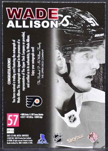 2021-22 Skybox Metal Universe Premium Prospects Auto Wade Allison PP-13 RC Auto