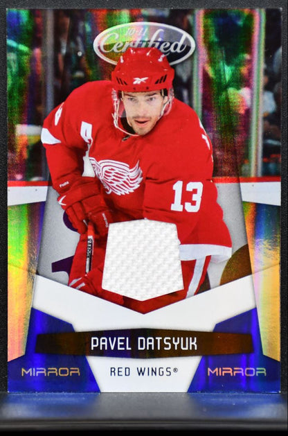 2010-11 Panini Certified Mirror Blue Pavel Datsyuk Red Wings 092/100 Jersey 6569