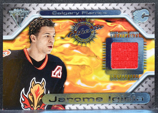2000-01 Pacific Private Stock Titanium Game-Used Gear Jarome Iginla Jersey 1250