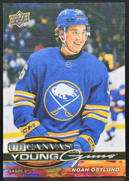 2025-26 UD Series 1 UD Canvas Young Guns Noah Ostlund C-112 Buffalo Sabres RC 5395