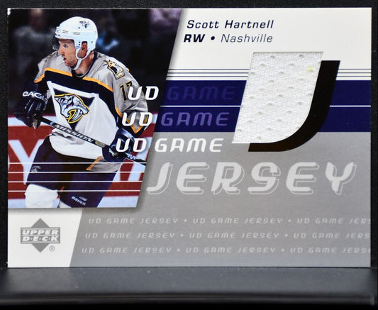 2002-03 Upper Deck Series 2 UD Game Jersey Scott Hartnell Predators Jersey 5623