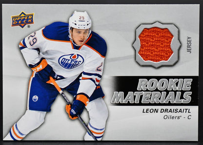2014-15 UD Series 2 Rookie Materials Leon Draisaitl RM16 RC Jersey