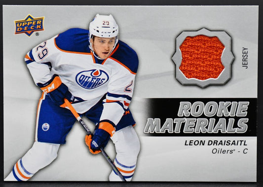 2014-15 UD Series 2 Rookie Materials Leon Draisaitl RM16 RC Jersey