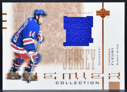 2001-02 UD Premier Collection Jerseys Theoren Fleury Rangers 272/300 Jersey 8956
