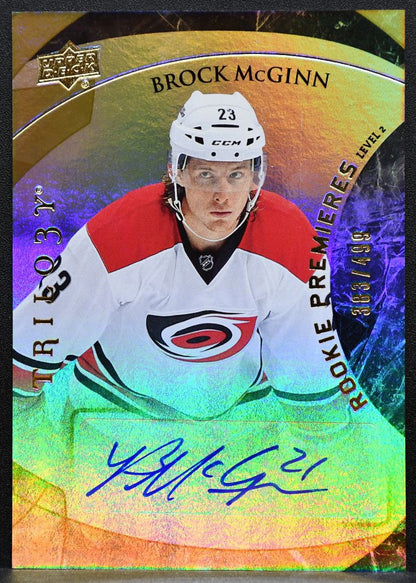 2015-16 UD Trilogy Rookie Premieres Lvl2 Brock McGinn RC Auto 383/499 2510
