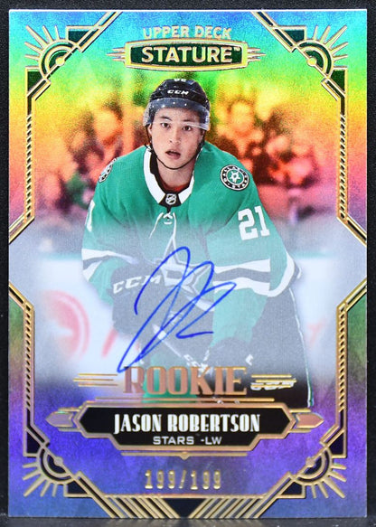2020-21 UD Stature Rookie Auto Jason Robertson 150 Stars RC Auto 199/199 4722