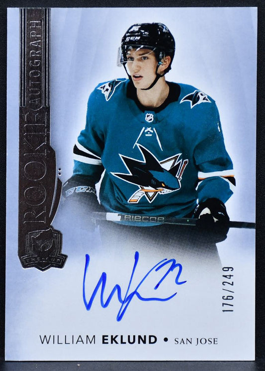 2021-22 UD The Cup Rookie Autograph William Eklund 160 RC Auto 176/249