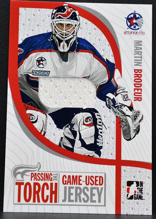 2005-06 In The Game Passing the Torch Memorabilia Martin Brodeur Jersey 0875