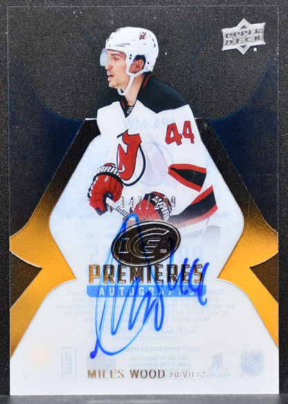 2016-17 Upper Deck Ice Premieres Autographs Miles Wood Devils RC Auto 5894