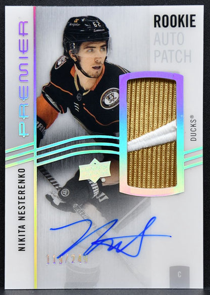 2023-24 UD Premier Acetate Rookies Auto Patch Nesterenko RC Auto Patch 5787