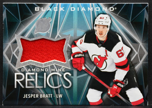24-25 UD Black Diamond Mine Relics Jesper Bratt DMR-JB New Jersey Devils Jersey 2448