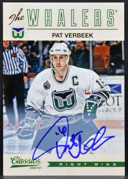 2012-13 Panini Classics Signatures Verbeek 102 Hartford Whalers Auto 1000