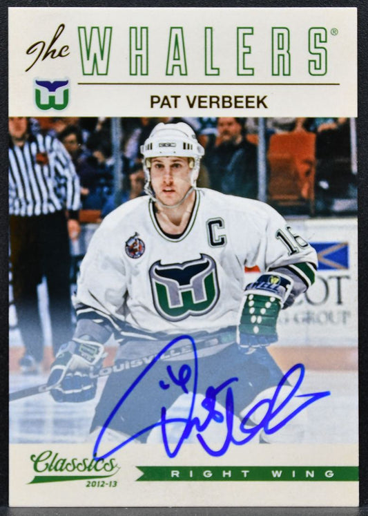 2012-13 Panini Classics Signatures Verbeek 102 Hartford Whalers Auto 1000