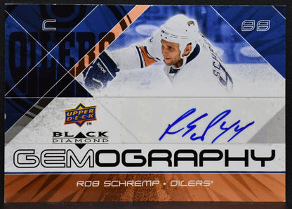 2008-09 Upper Deck Black Diamond Gemography Rob Schremp G-RO Oilers Auto 2667