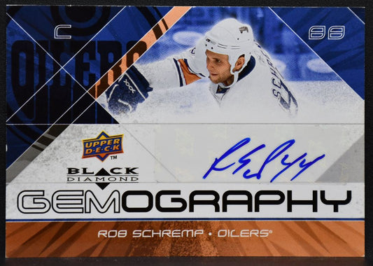 2008-09 Upper Deck Black Diamond Gemography Rob Schremp G-RO Oilers Auto 2667