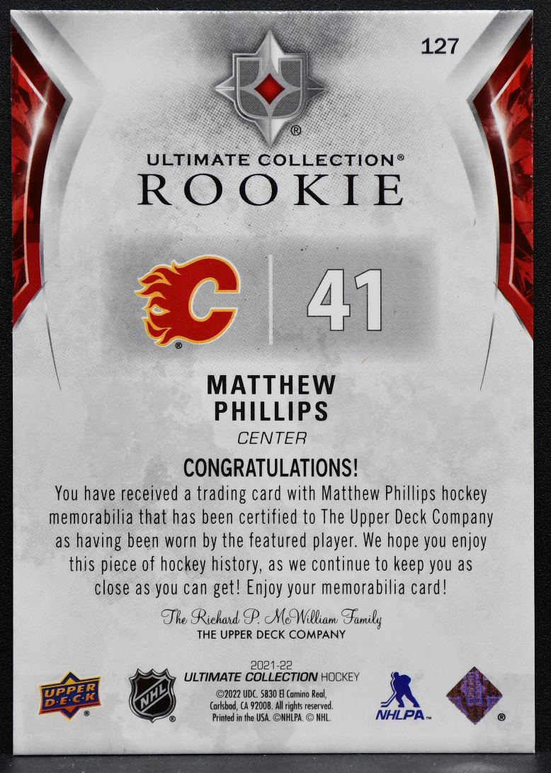 2021-22 UD Ultimate Collection Rookies Jersey Phillips RC 473/699 Jersey 4515