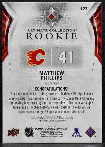 2021-22 UD Ultimate Collection Rookies Jersey Phillips RC 473/699 Jersey 4515