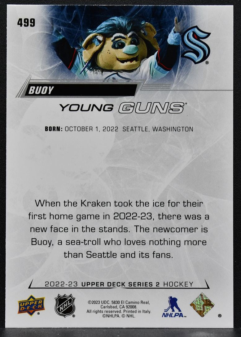 2022-23 Upper Deck Series 2 Young Guns Buoy 499 Seattle Kraken RC 8618