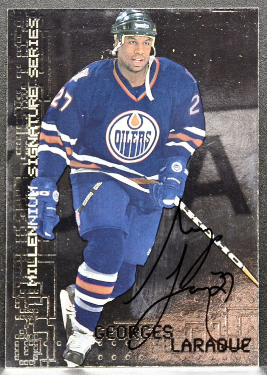 1999-100 Be a Player Millennium Signature Series Autos Georges Laraque Auto 7071