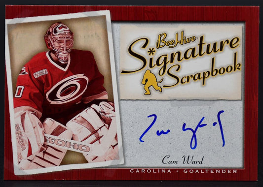 2006-07 UD Beehive scrapbook Cam Ward SS-CW Carolina Hurricanes Auto