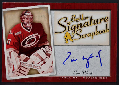 2006-07 UD Beehive scrapbook Cam Ward SS-CW Carolina Hurricanes Auto