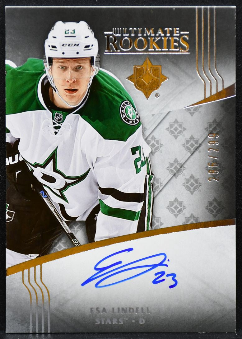2016-17 UD Ultimate Collection RC Esa Lindell 129 Stars RC Auto 286/299  5620