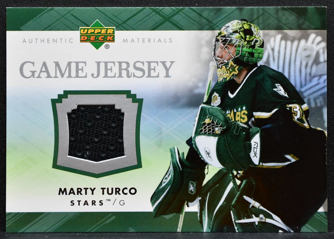 2007-08 UD Series 1 Game Jerseys Marty Turco J-MT Dallas Stars Jersey 2981