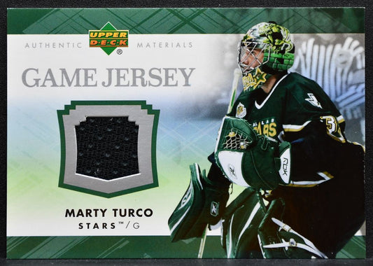 2007-08 UD Series 1 Game Jerseys Marty Turco J-MT Dallas Stars Jersey 2981