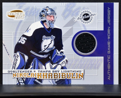 2003-04 Pacific Invincible Jersey Nikolai Khabibulin 136/625 Jersey 6484