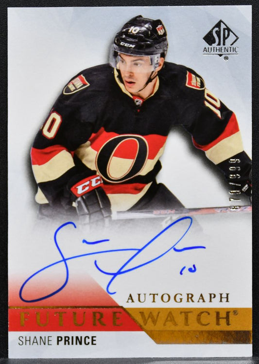 2015-16 SP Authentic Future Watch Auto Shane Prince 239 Senators RC Auto 0253