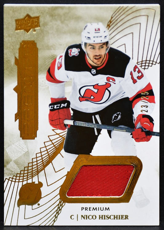 2022-23 Upper Deck Premier Bronze Patch Nico Hischier 4 Devils 23/25 Patch 3794