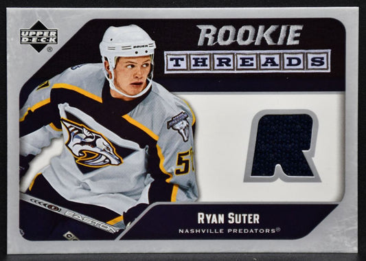 2005-06 Upper Deck Rookie Threads Ryan Suter RT-RS Nashville Predators RC Jersey 7085