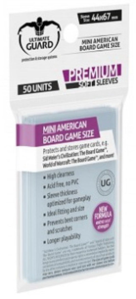 Ultimate Guard Sleeves Premium Bg Cards Mini American 50Ct