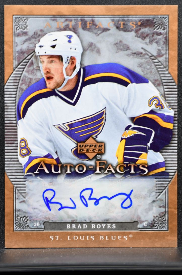 2007-08 UD Artifacts Auto-Facts Brad Boyes AF-BY Auto 7048