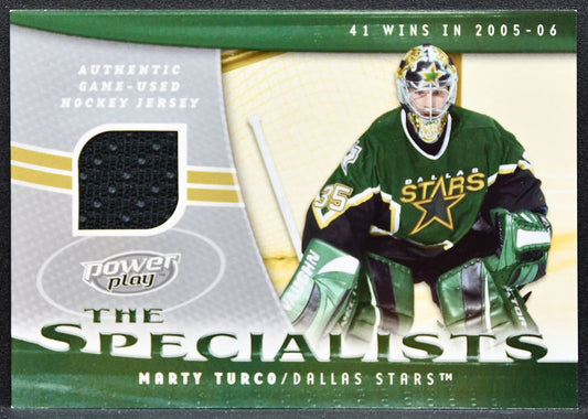 2006-07 Upper Deck Power Play The Specialists Marty Turco S-MT Stars Jersey 6456