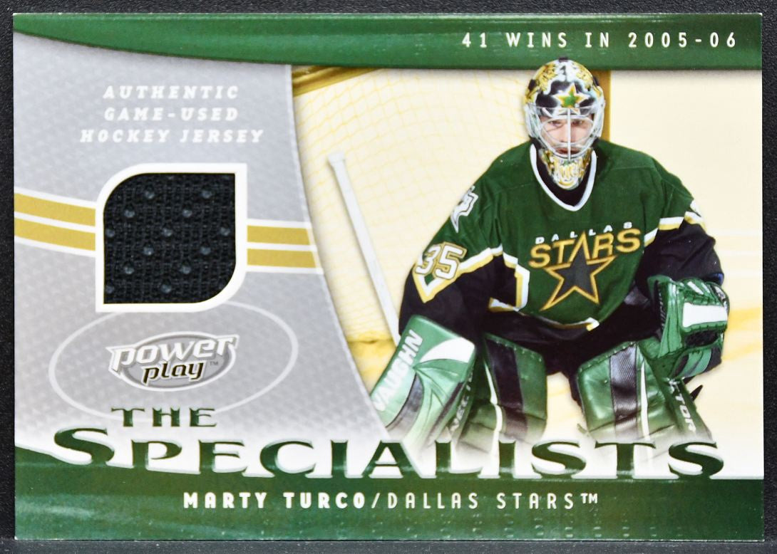 2006-07 Upper Deck Power Play The Specialists Marty Turco S-MT Stars Jersey 6456