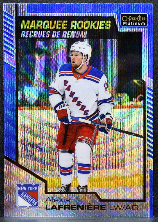 2020-21 OPC Platinum Marquee Rookies Blue Surge Alexis Lafreniere Blues RC 8938