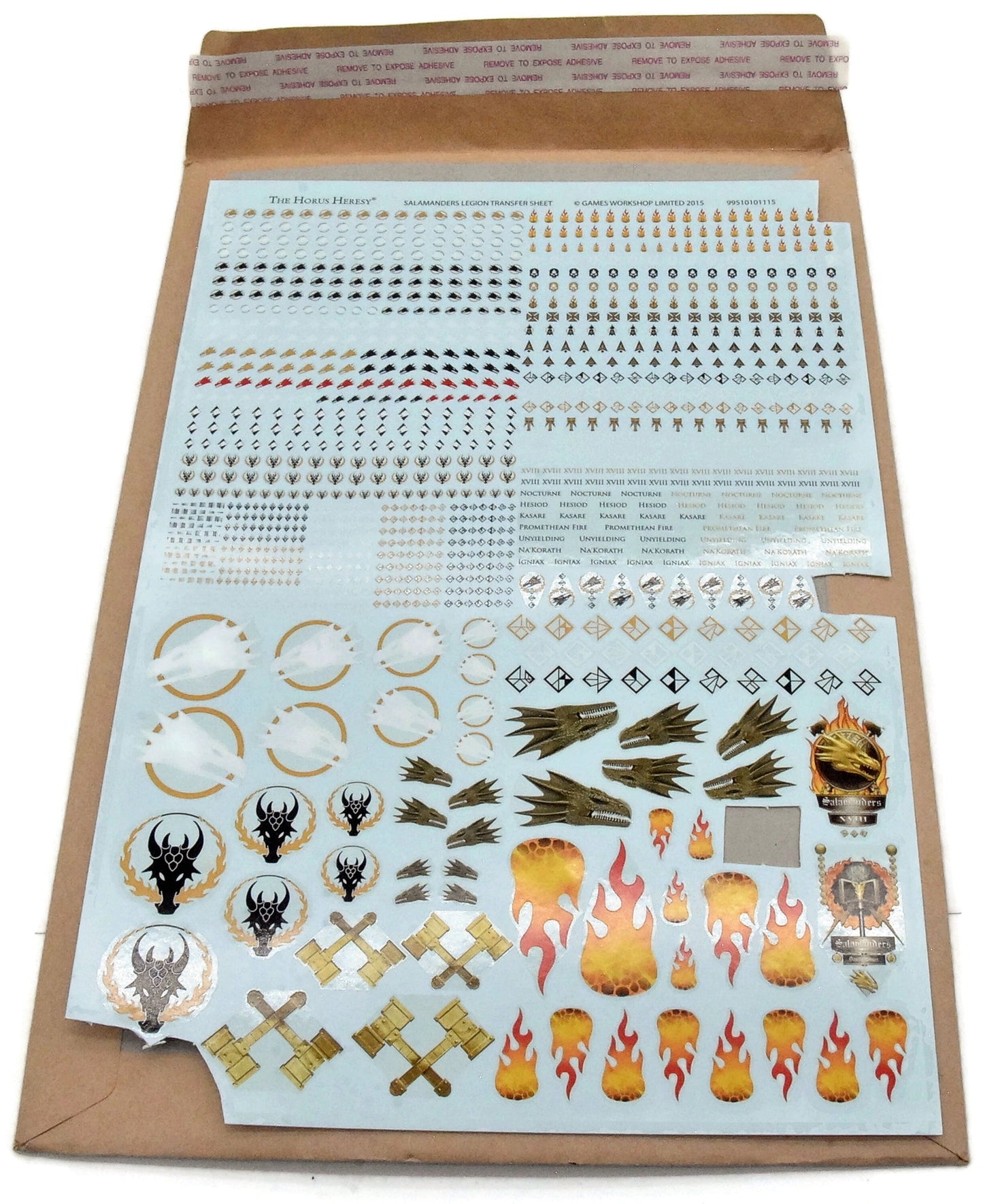 SALAMANDERS Transfer sheet #1 Warhammer 40K