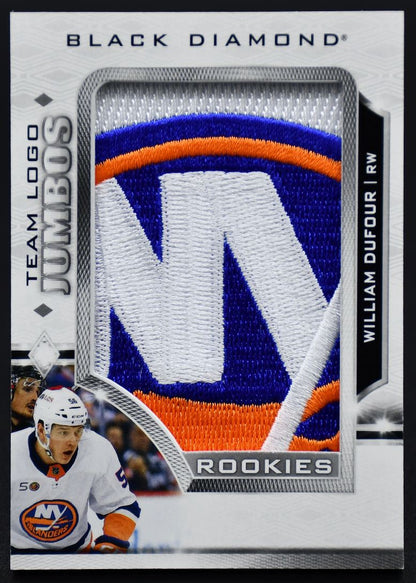 2023-24 UD Black Diamond Rookies Team Logo Jumbos William Dufour RTL-WD RC Patch