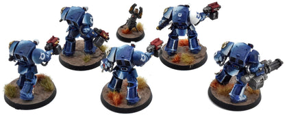 SPACE MARINES 5 Terminator Squad #1 WELL PAINTED Warhammer 40K