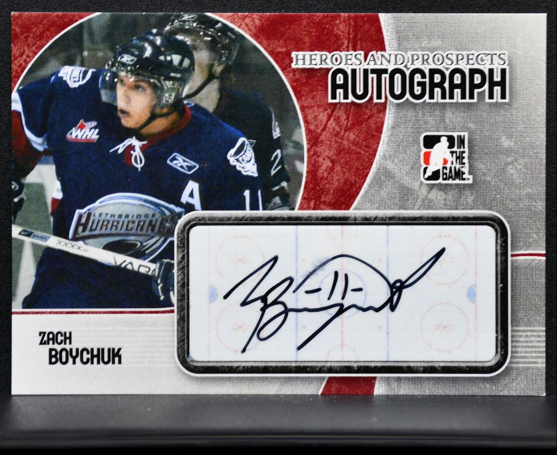 2007-08 ITG Heroes and Prospects Autograph Zach Boychuk AZB Auto 3125
