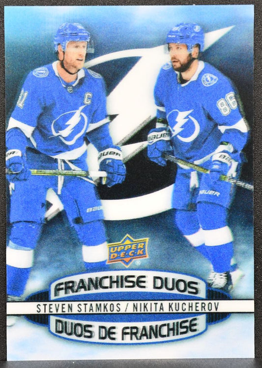19-20 UD Tim Hortons Franchise Duos 3D Stamkos/Kucherov D-9 Lightning 4893