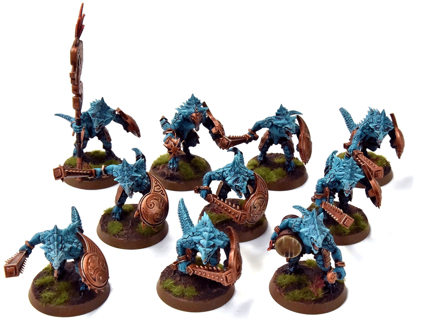 SERAPHON 10 Saurus Warriors #1 PRO PAINTED Sigmar