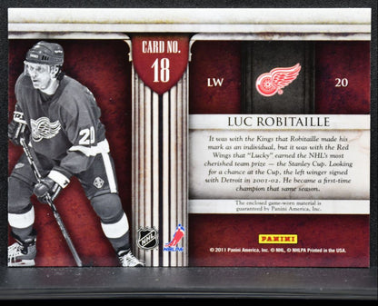 2010-11 Panini Crown Royale Mythology Jersey Luc Robitaille 18 Jersey 4337
