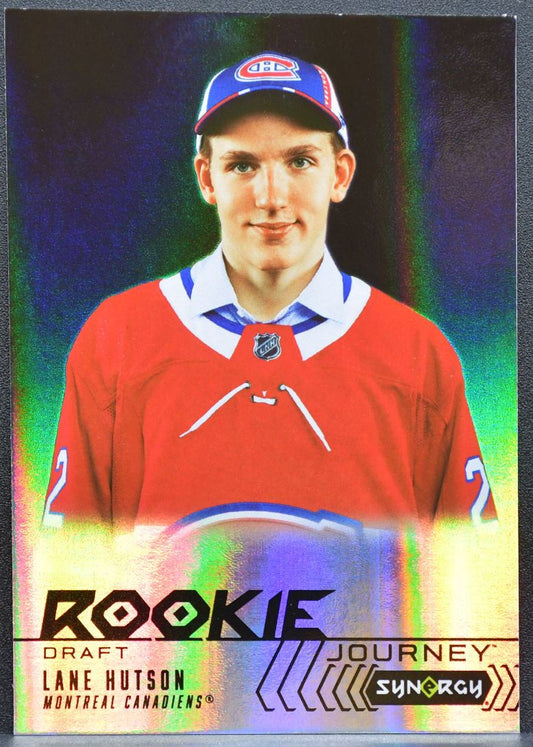 2024-25 UD Synergy Rookie Journey Draft Lane Hutson RJ-13 Canadiens RC 9614