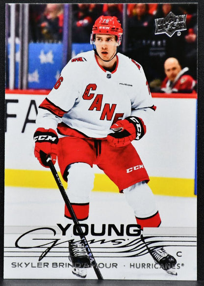 2025-26 UD Series 1 Young Guns Skyler Brind'Amour 247 Carolina Hurricanes RC 1169