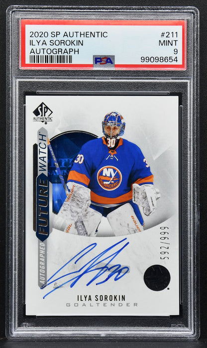2020-21 SP Authentic Future Watch Auto Ilya Sorokin 211 RC Auto 592/999 2392