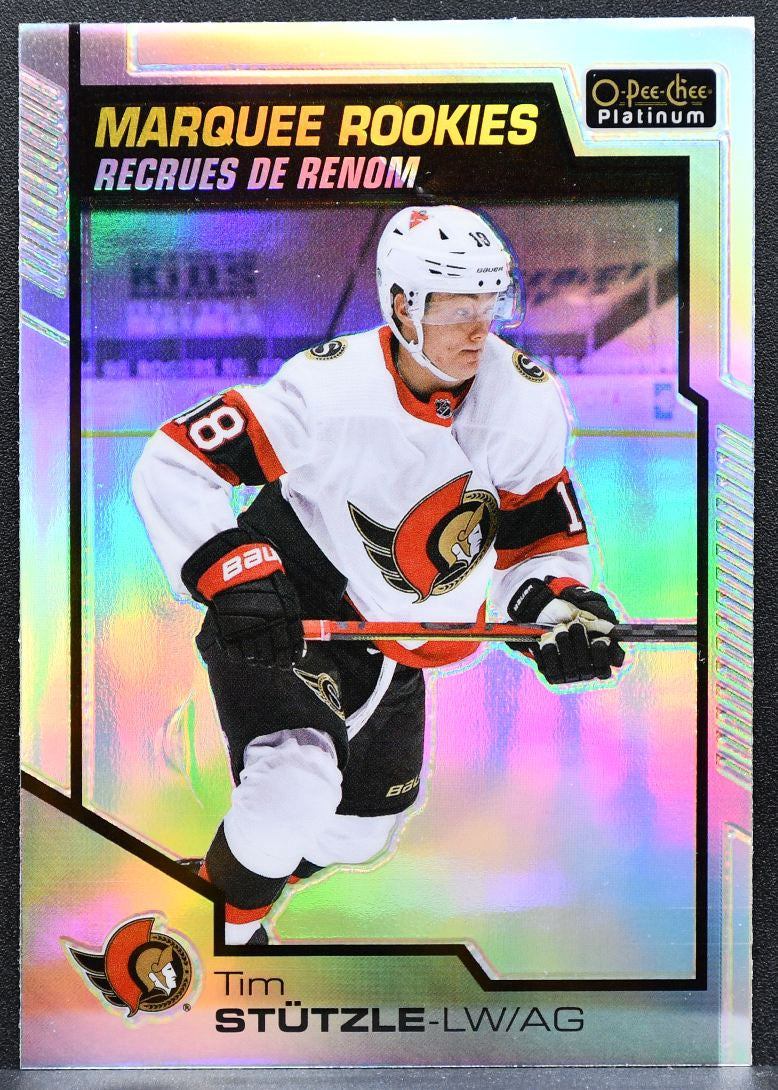 2020-21 O-Pee-Chee Platinum Marquee Rookies Rainbow Tim Stutzle Senators RC 8310